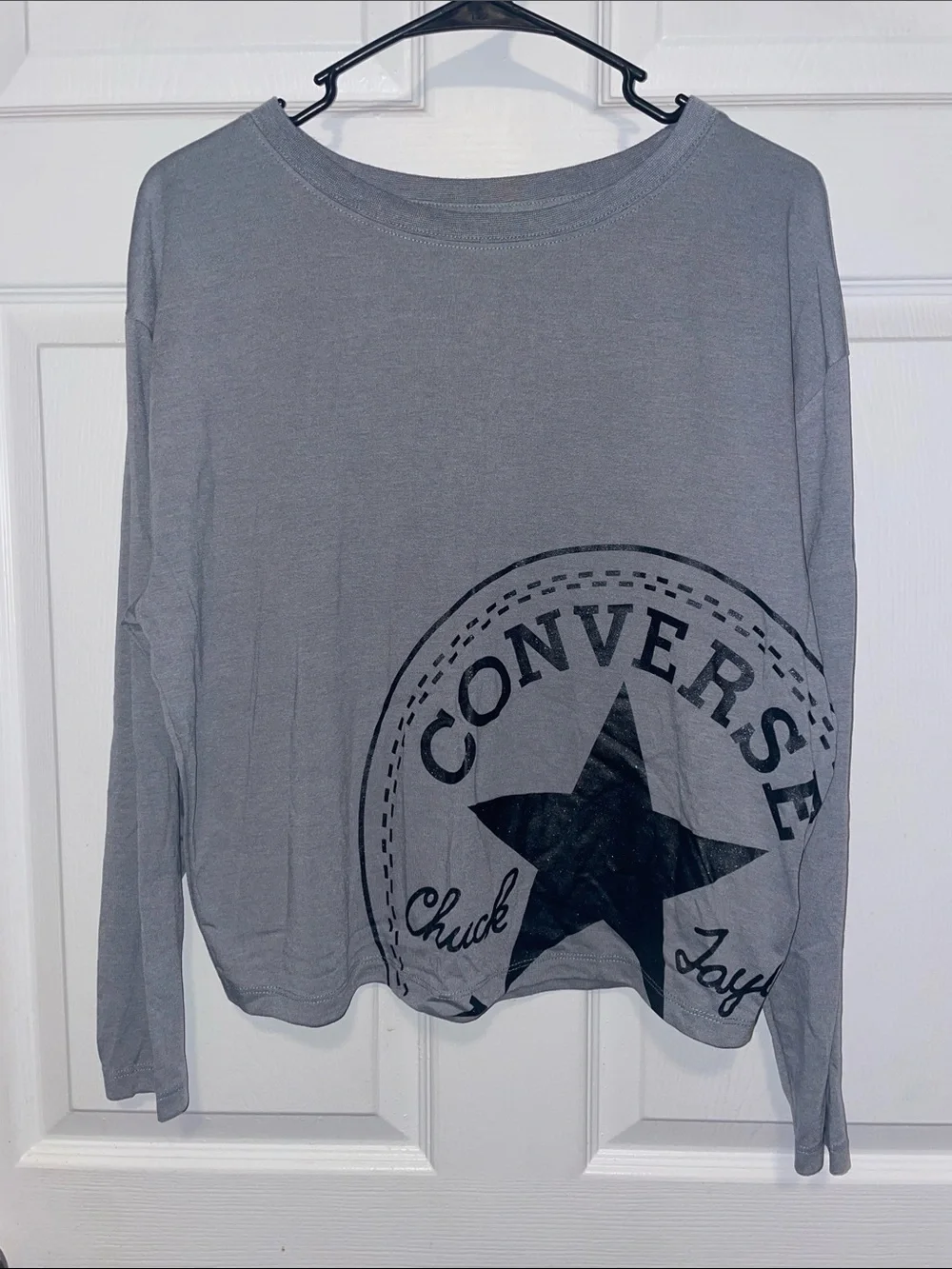 Converse Gray Long-Sleeve Logo Tee
